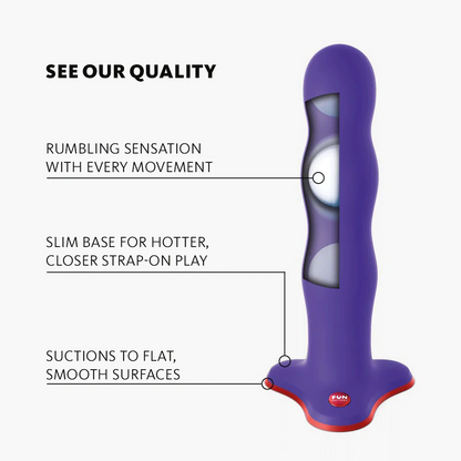 Fun Factory BOUNCER Weighted Ball Dildo - Strap-On Suction Cup Dildo