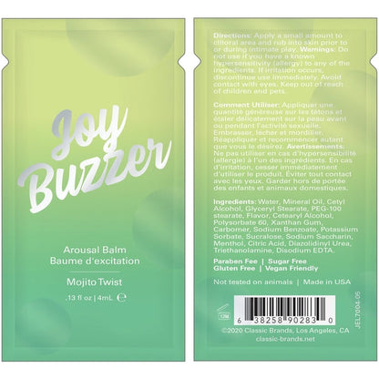 JOY BUZZER Clitoral Arousal Balm - 0.13 floz  l 4 mL