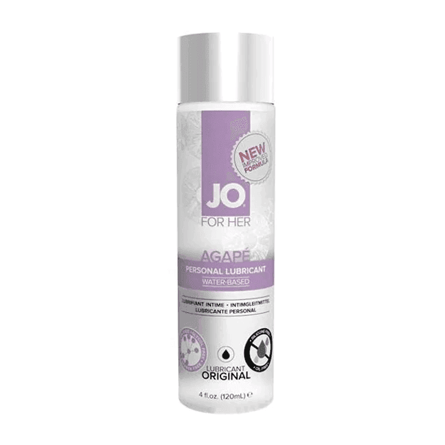 JO Lubricants - JO Agape 4oz + GWP JO Oral Delight Strawberry Arousal Gel 1oz - PlayLoveToys