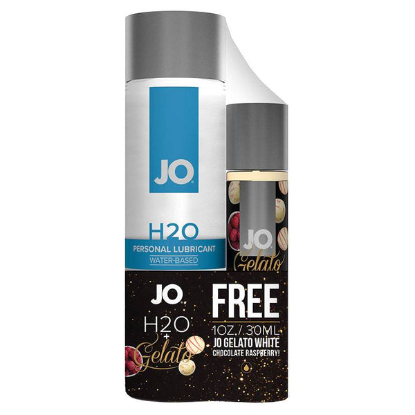 JO Lubricants - JO H20 4oz + JO Gelato White Chocolate Raspberry 1oz LIMITED EDITION Set - PlayLoveToys