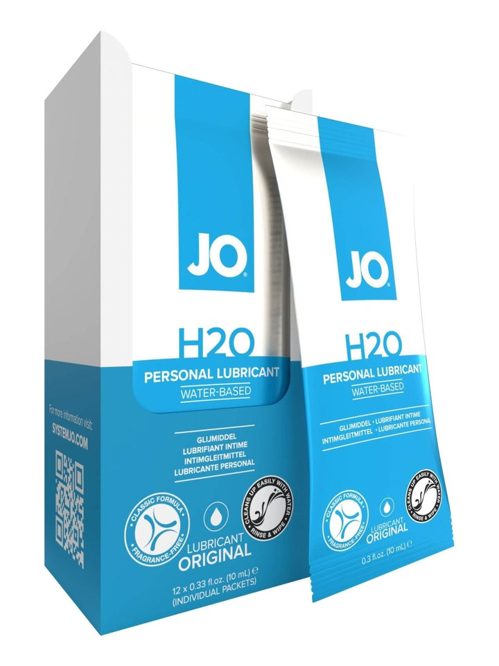 JO Lubricants - JO H2O Foil Display Box - Original - Lubricant 0.34 floz / 10 mL - PlayLoveToys