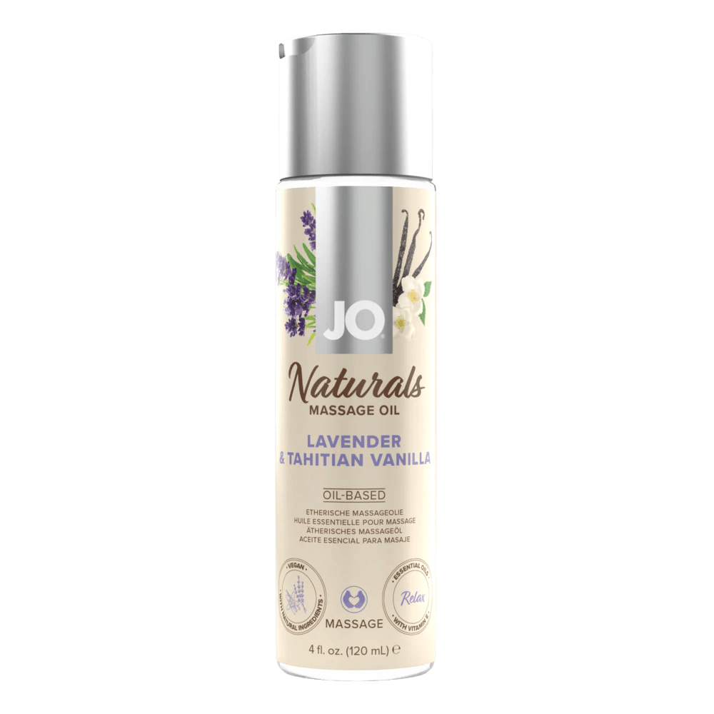 JO Lubricants - JO Naturals - Lavender & Vanilla - Massage 4 floz / 120 mL - PlayLoveToys