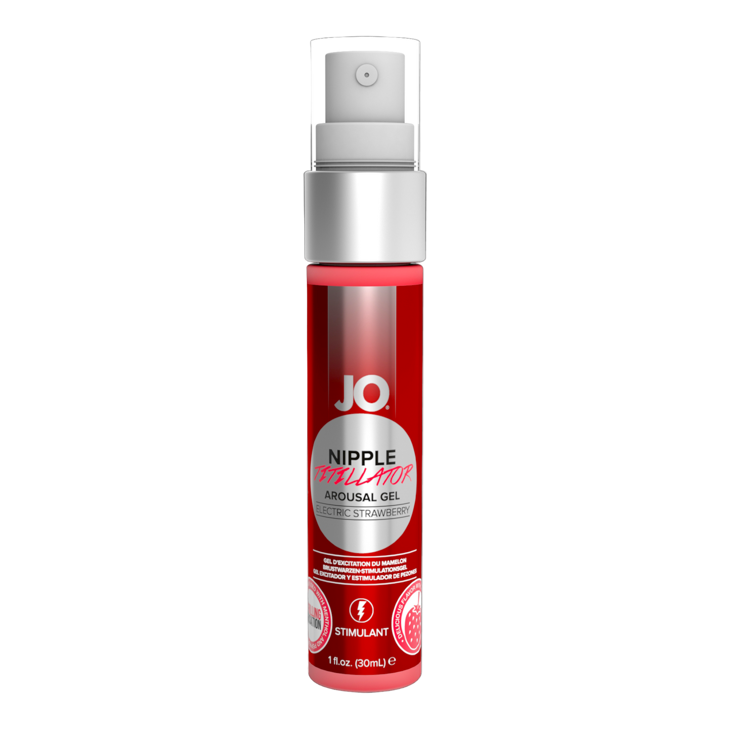 JO Nipple Titillator - Strawberry - Stimulant 1 floz / 30 mL