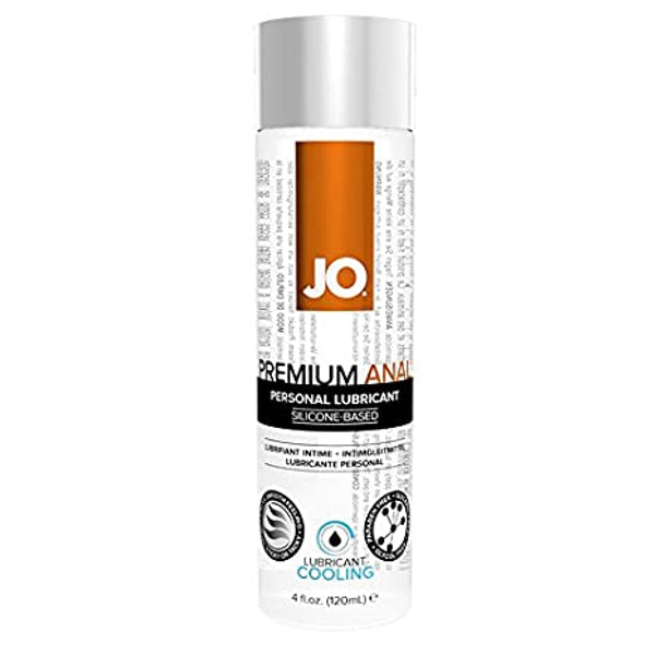 JO Premium Anal personal lubricant bottle on a white background