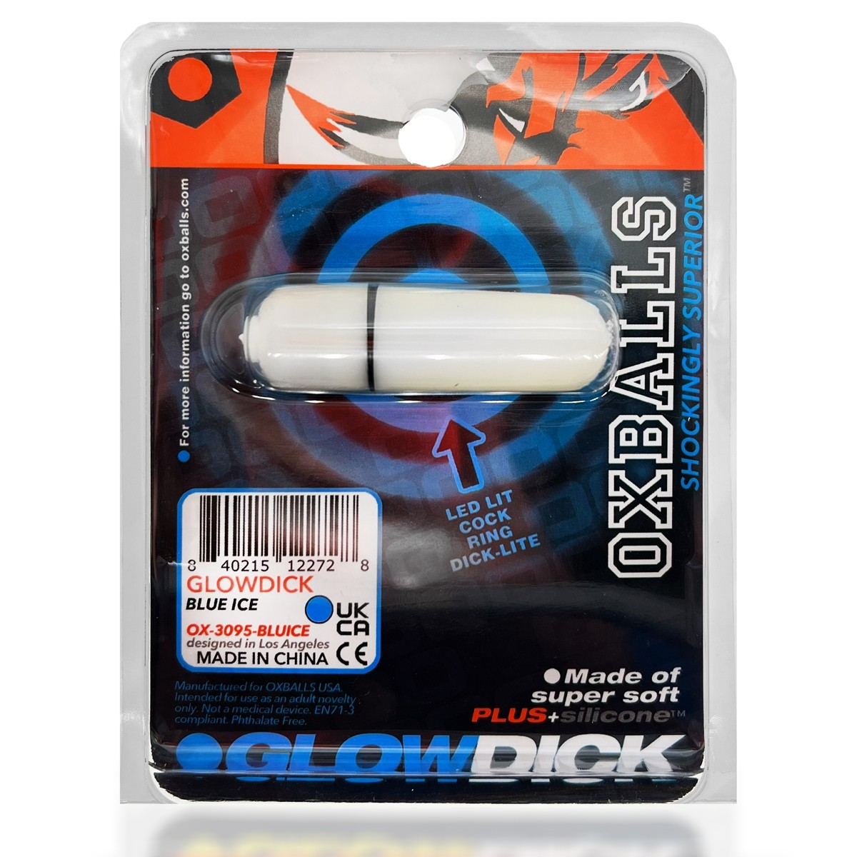 OXBALLS GLOWDICK Cockring with LED - Plus+SILICONE Ergonomic Glow Design