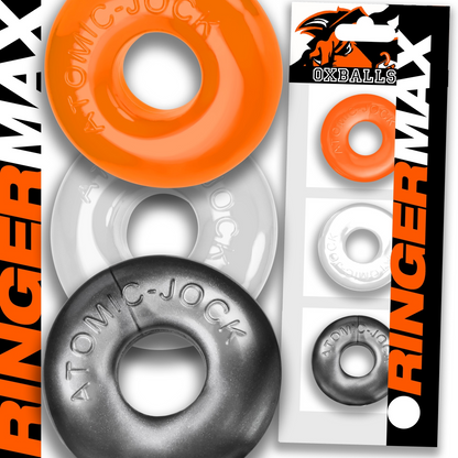 OXBALLS RINGER MAX Cockring 3-Pack - Stretchy FLEXtpr Set