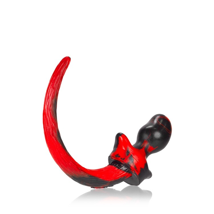 OXBALLS BEAGLE Puppy Tail Buttplug Medium - Pure Platinum Silicone