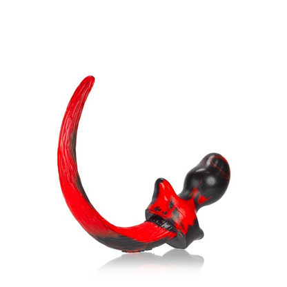 OXBALLS BEAGLE Puppy Tail Buttplug Medium - Pure Platinum Silicone