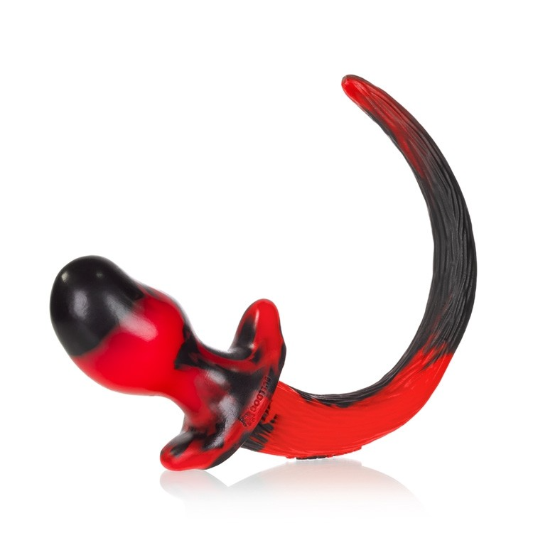 OXBALLS BEAGLE Puppy Tail Buttplug Medium - Pure Platinum Silicone