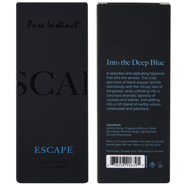 Pure Instinct Escape Men's Pheromone Cologne - Into Deep Blue