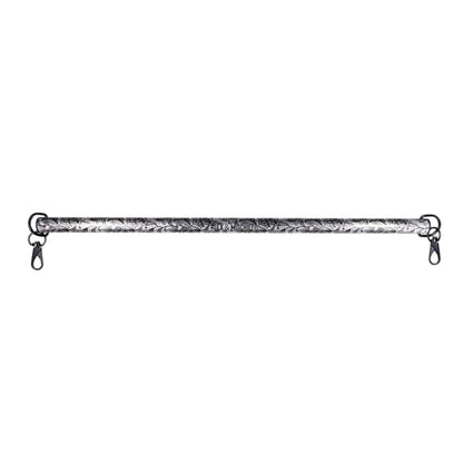 Barra separadora PlayLoveToys de aluminio con diseño de encaje negro y clips de sujeción en los extremos