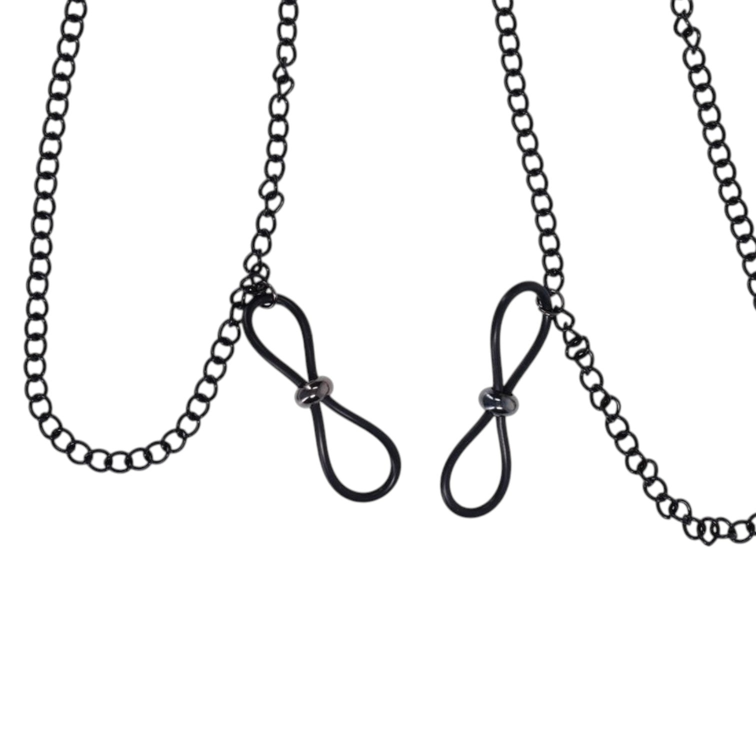PlayLoveToys Sex & Mischief: cadenas negras con pinzas de silicona ajustables para pezones