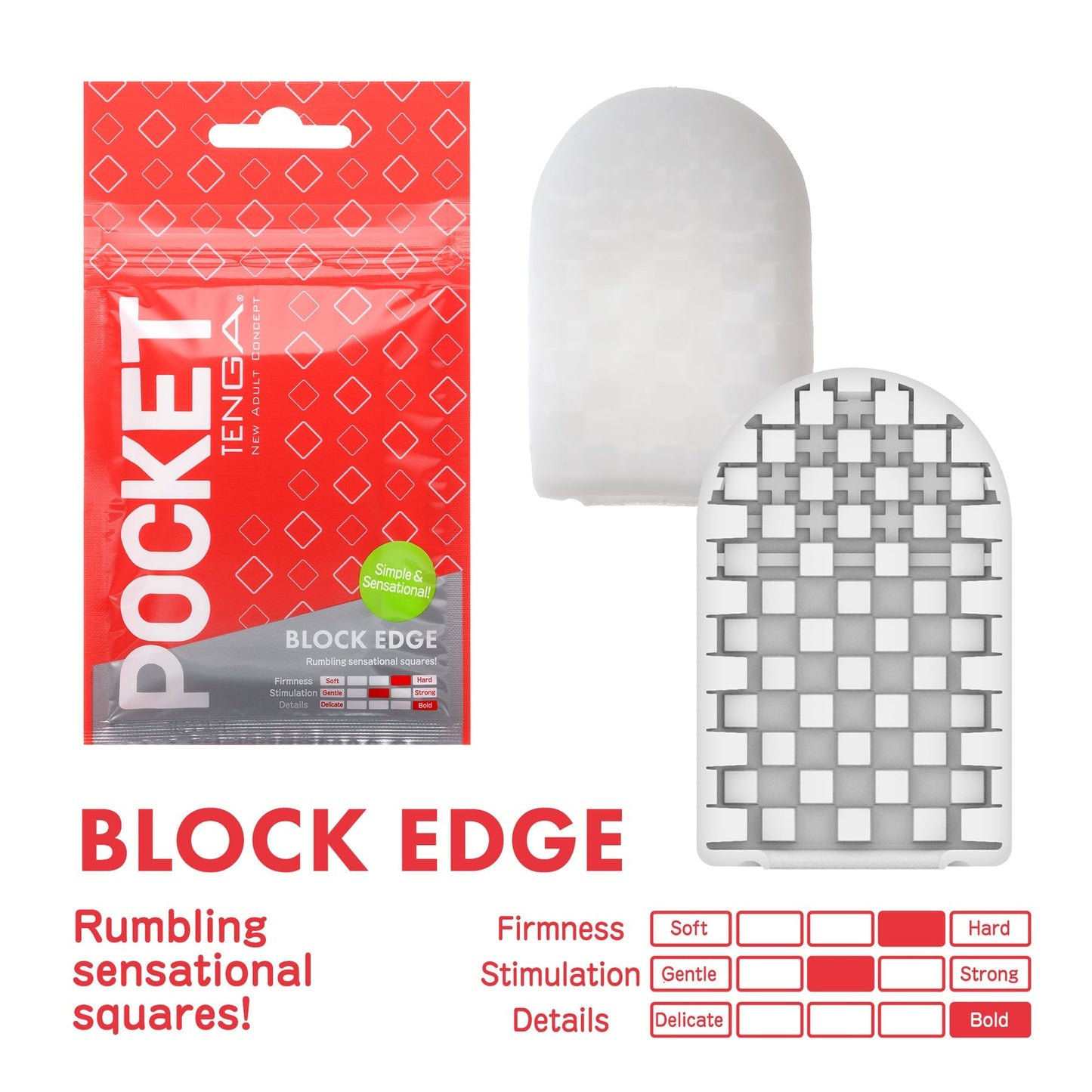 Tenga POCKET - Ultra-Portable Disposable Masturbator 6 Unique Textures