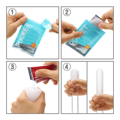 Tenga POCKET - Ultra-Portable Disposable Masturbator 6 Unique Textures