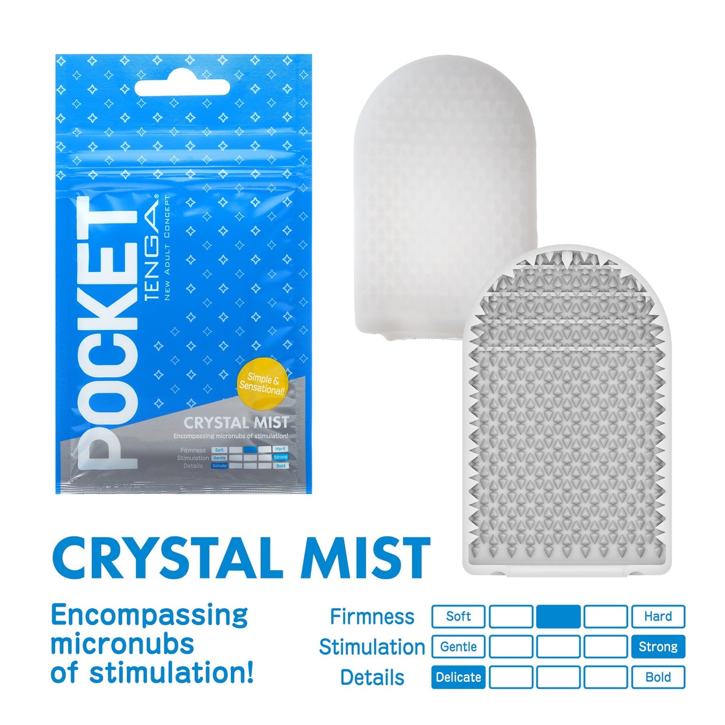 Tenga POCKET - Ultra-Portable Disposable Masturbator 6 Unique Textures