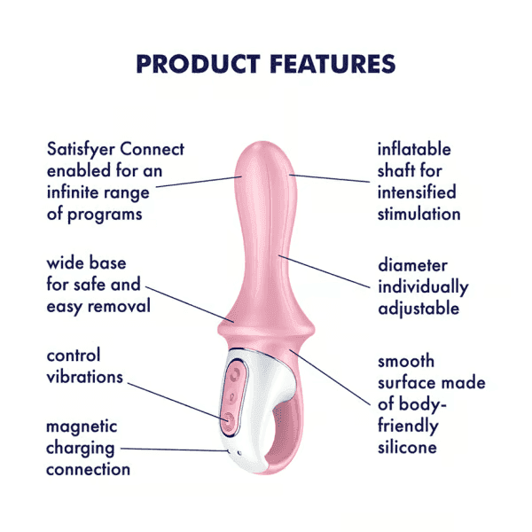 Satisfyer - Air Pump Booty 5+ Red - PlayLoveToys