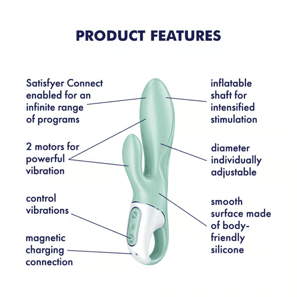 Satisfyer - Air Pump Bunny 5+ Mint - PlayLoveToys