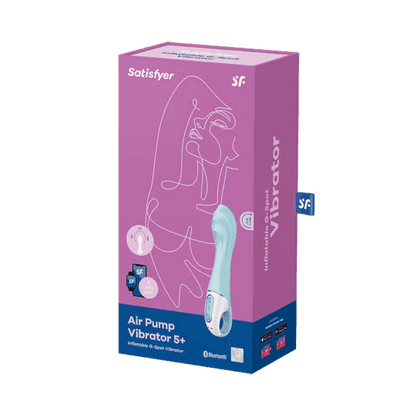 Satisfyer - Air Pump Vibrator 5+ Blue - PlayLoveToys