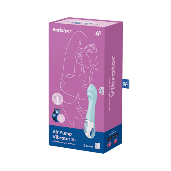 Satisfyer - Air Pump Vibrator 5+ Blue - PlayLoveToys