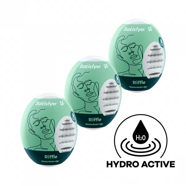 Masturbator Egg 3er Set (Riffle) Light Green