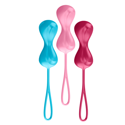 Satisfyer - Satisfyer Power Balls (set of 3) - turquoise, red, pink - PlayLoveToys