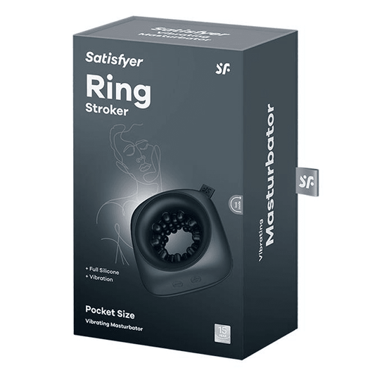 Satisfyer - Satisfyer Ring Stroker - Black - PlayLoveToys
