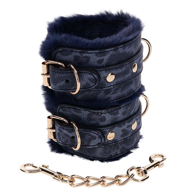 Sex & Mischief - Cougar Fur Handcuffs - PlayLoveToys