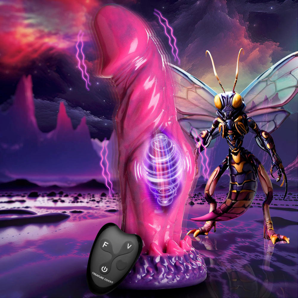 Creature Cocks Xenox - Alien Wasp Vibrating Fantasy Dildo with Remote